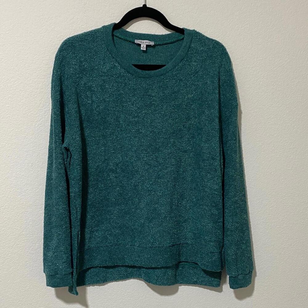 Pull Over Crew Neck Teal Long Sleeve Sweater Sweatshirt Small